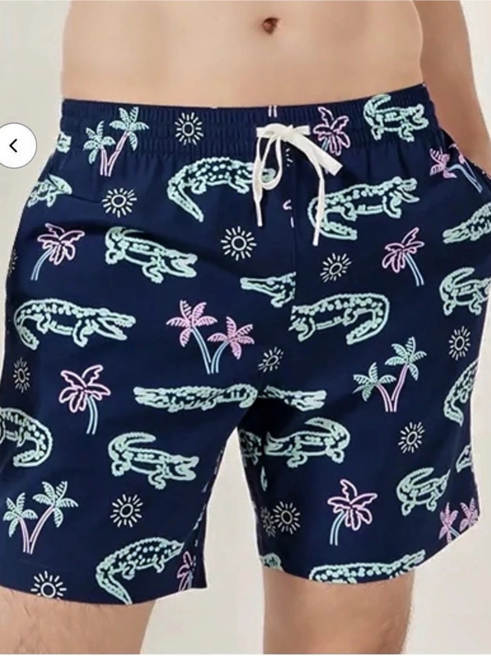 Chubbies Crocodile Print Swim Trunks in Blue Size XXX LARGE 7” inseam